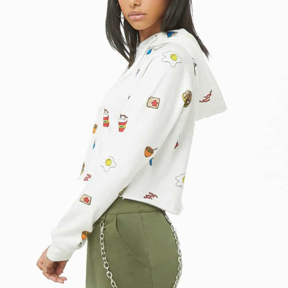 Breakfast Graphic Hoodie NWT - Picture 2 of 3